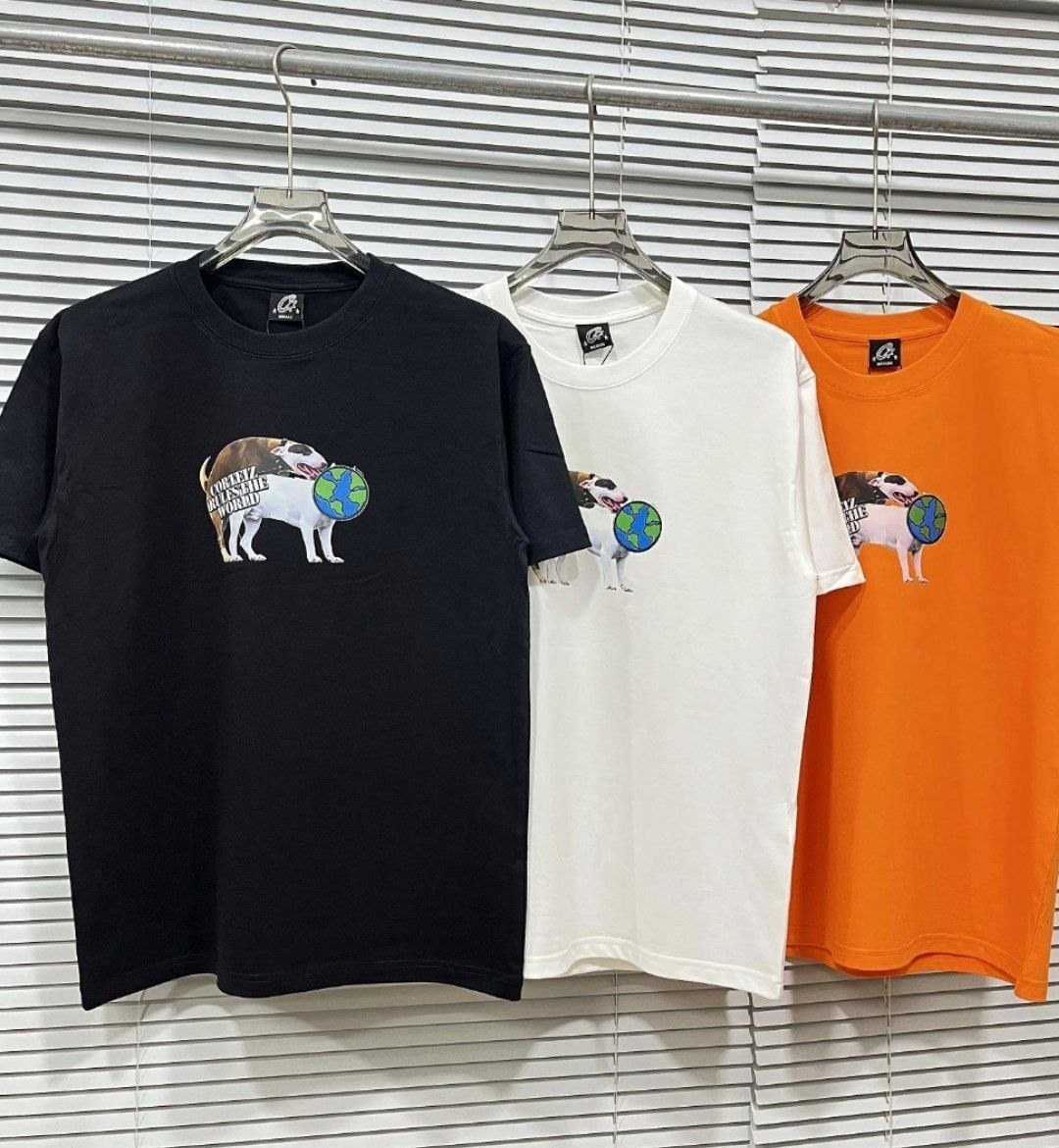 T-shirt Corteiz motif chien Bull Terrier