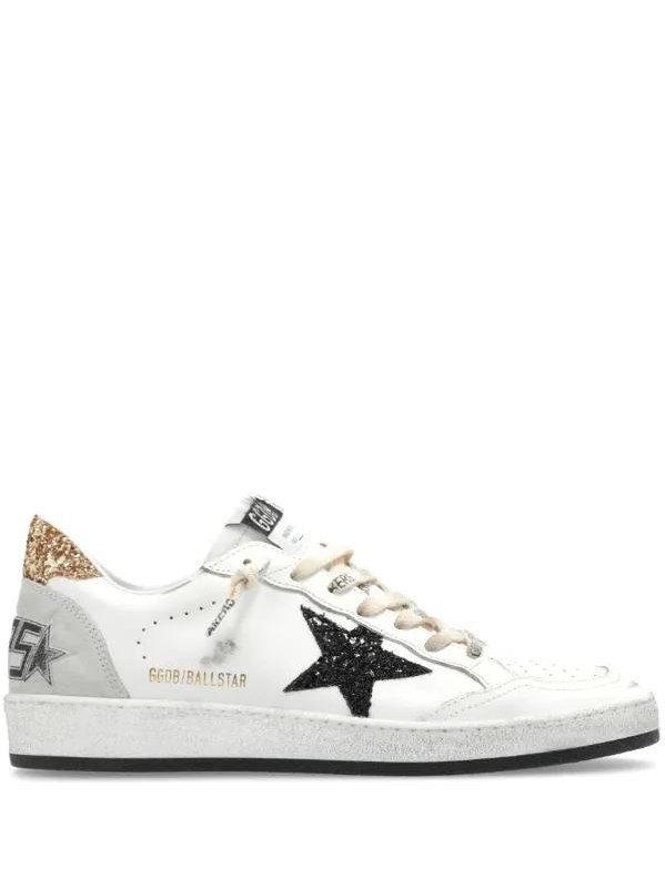 Baskets Golden Goose Ball Star blanches à étoile pailletée