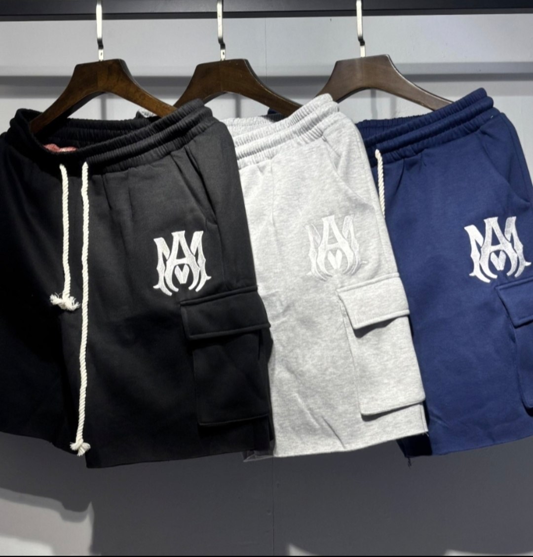 Short cargo en molleton brodé logo Amiri