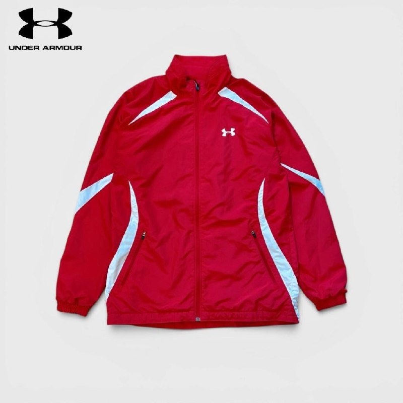Veste zippée de sport Under Armour rouge et blanche