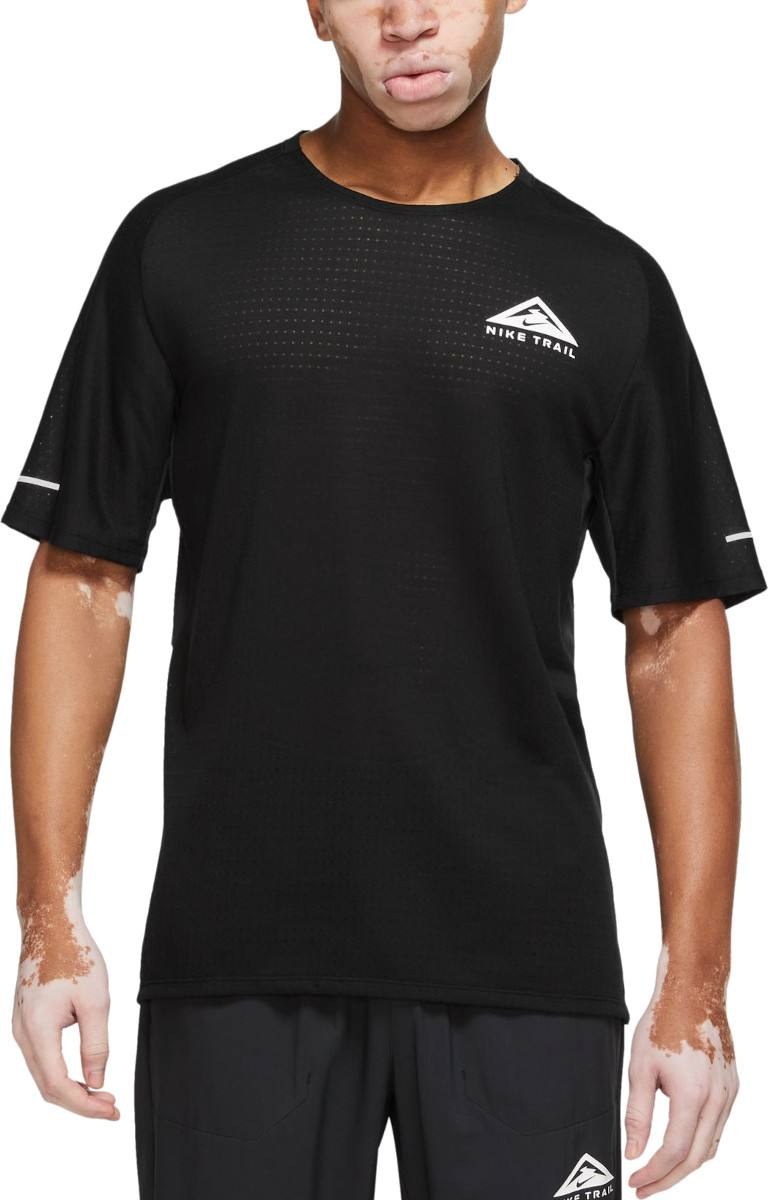 T-shirt respirant de running Nike Trail noir