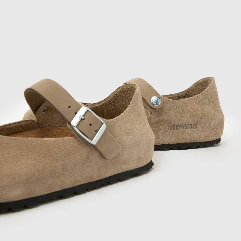 Chaussures Mary Jane Birkenstock en suède beige