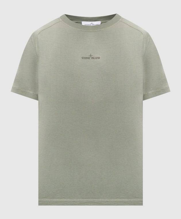 T-shirt Stone Island vert sauge petit logo