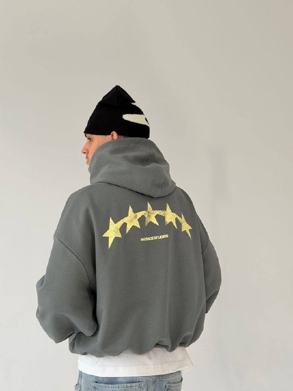 Sweat à capuche Cold Culture gris à étoiles
