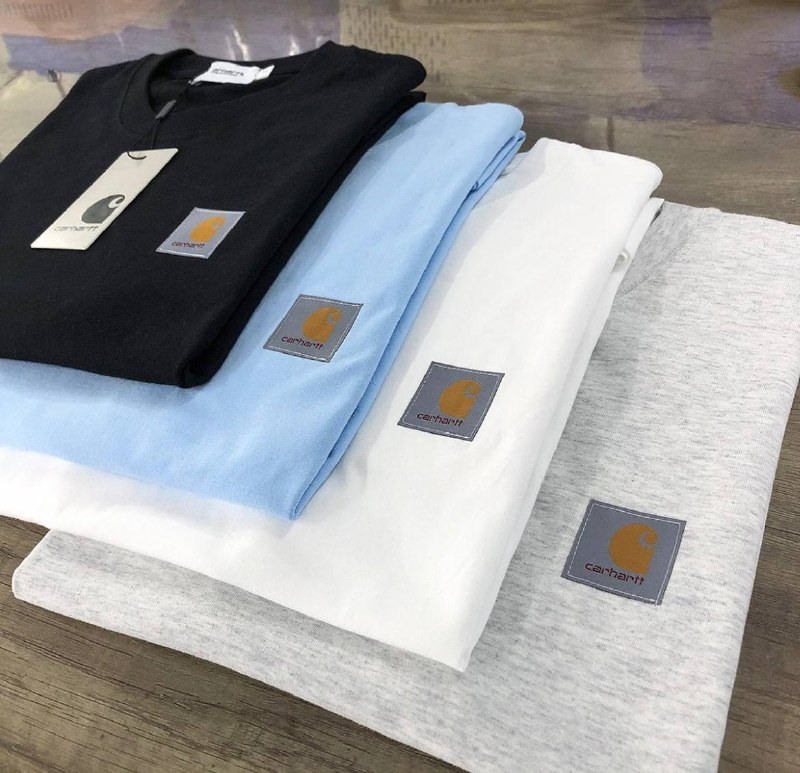T-shirts unis en coton Carhartt à écusson
