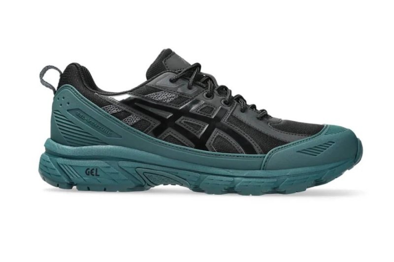 Baskets Asics Gel-Venture vertes et noires
