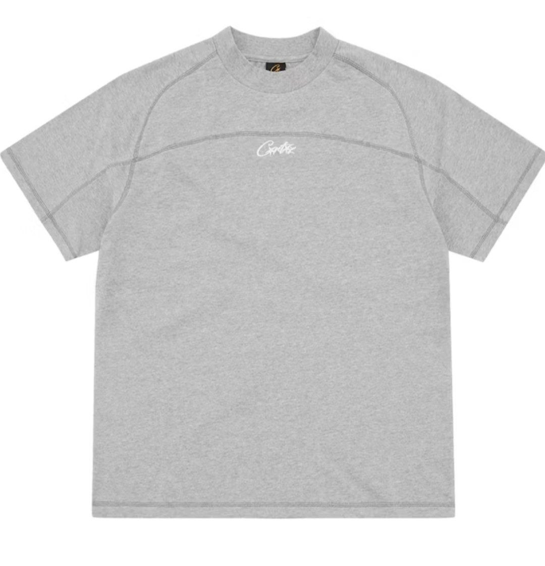 T-shirt Corteiz gris chiné col montant