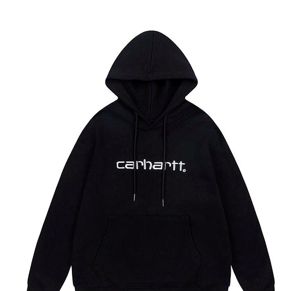 Sweat à capuche Carhartt noir brodé