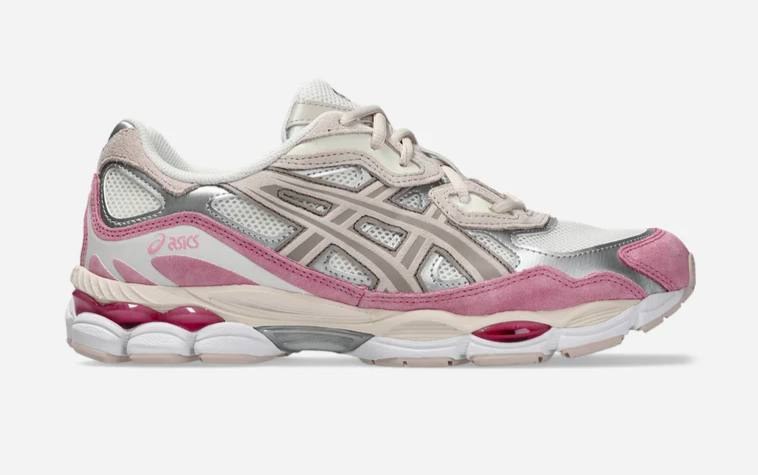 Baskets Asics Gel-NYC blanc, argenté et rose