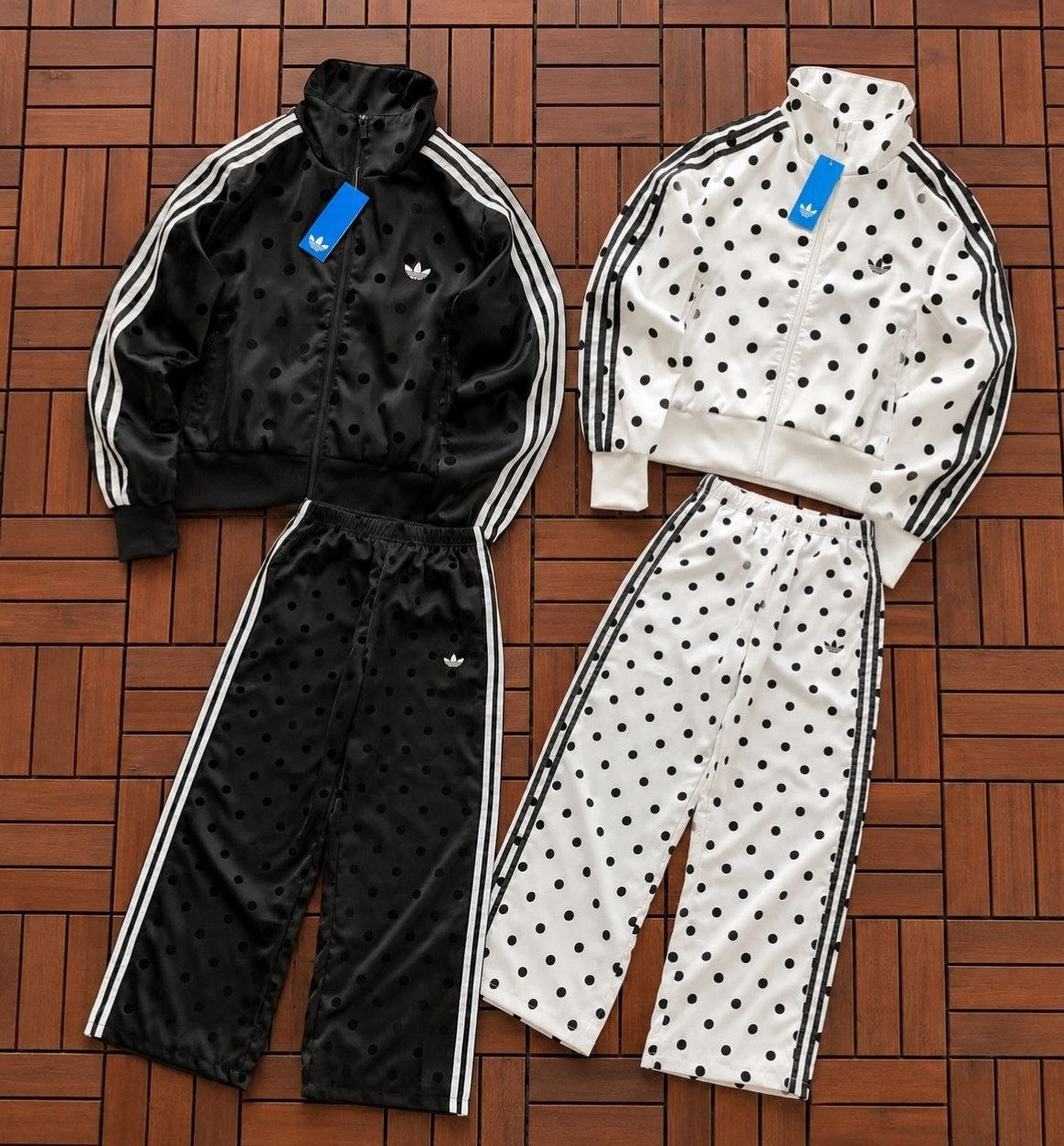 Survêtement Adidas à pois noir et blanc