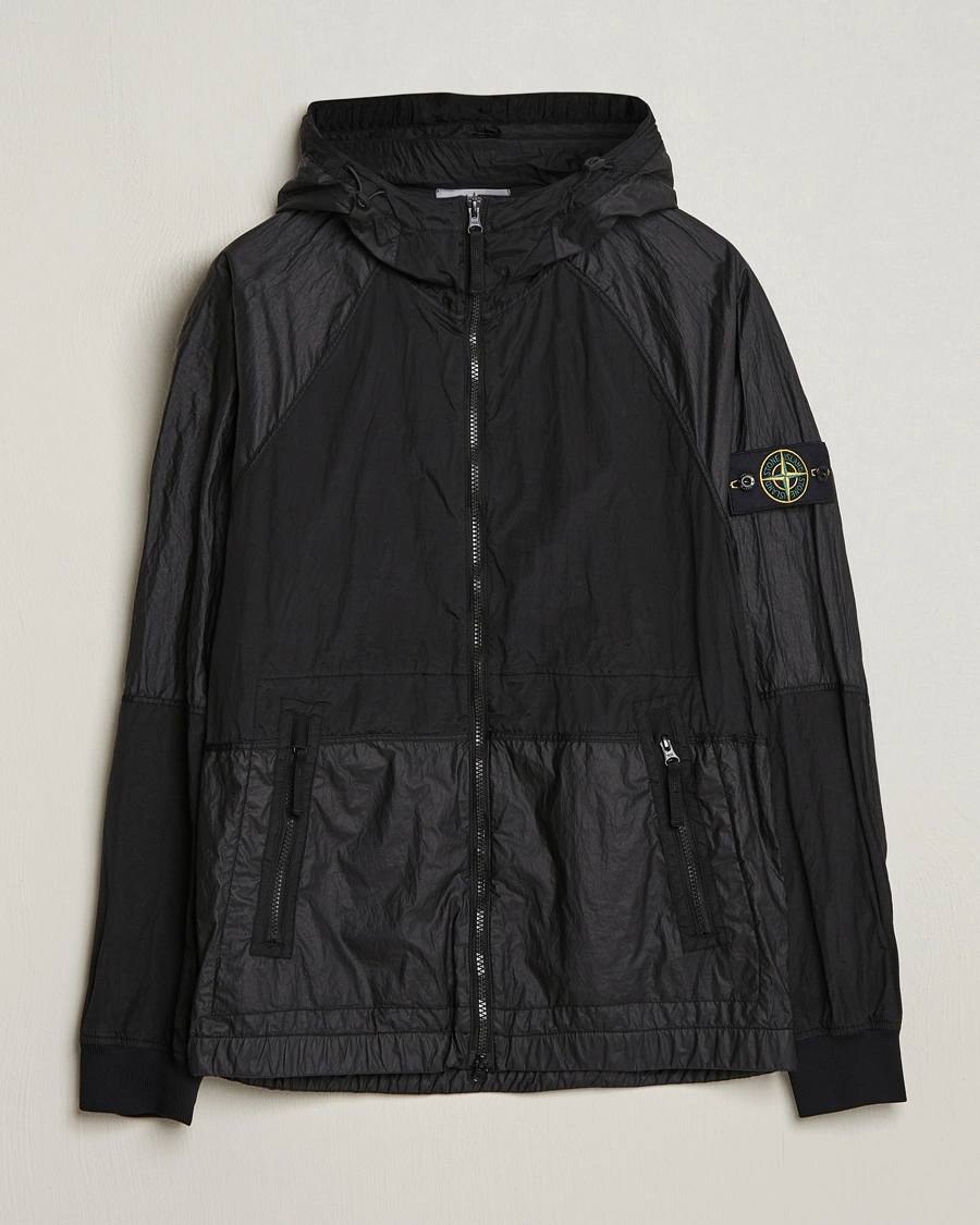 Veste à capuche zippée Stone Island noire