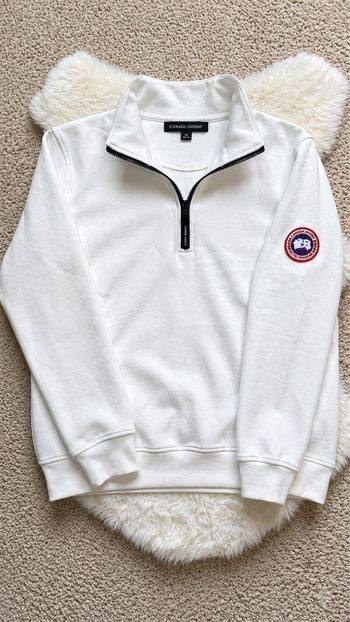Sweat à col zippé Canada Goose blanc
