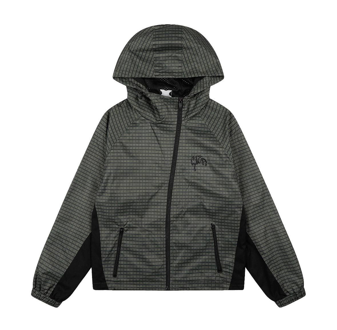 Veste coupe-vent à capuche Mertra grise