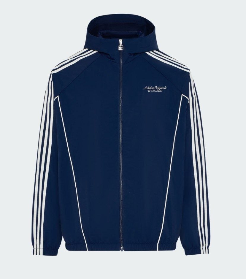 Veste coupe-vent à capuche Adidas Originals bleue