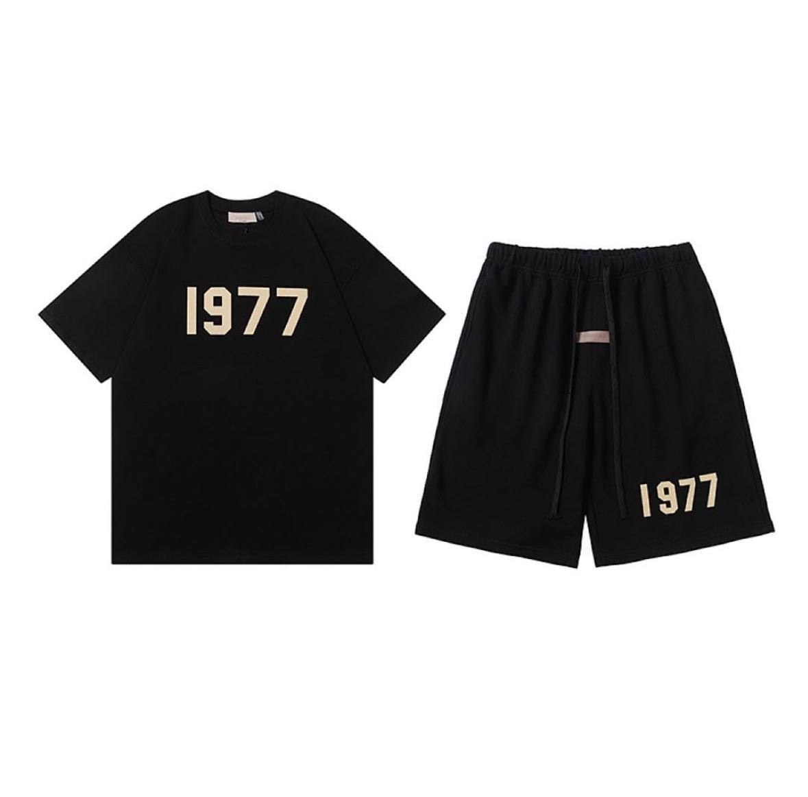 Ensemble t-shirt et short Essentials 1977 noir