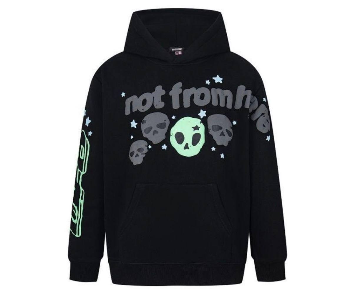 Sweat à capuche Broken Planet noir à motifs crânes