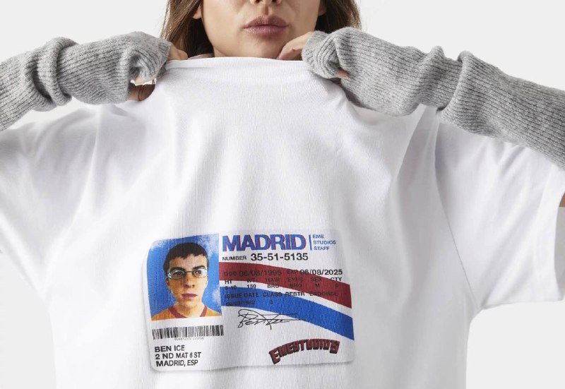 T-shirt Eme Studios blanc imprimé Madrid