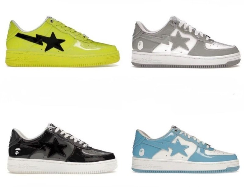 Baskets Bape Bape Sta en cuir verni