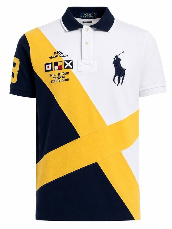 Polo Ralph Lauren Yacht Club blanc et marine