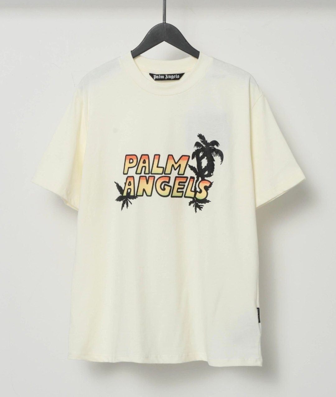 T-shirt Palm Angels écru motif palmiers