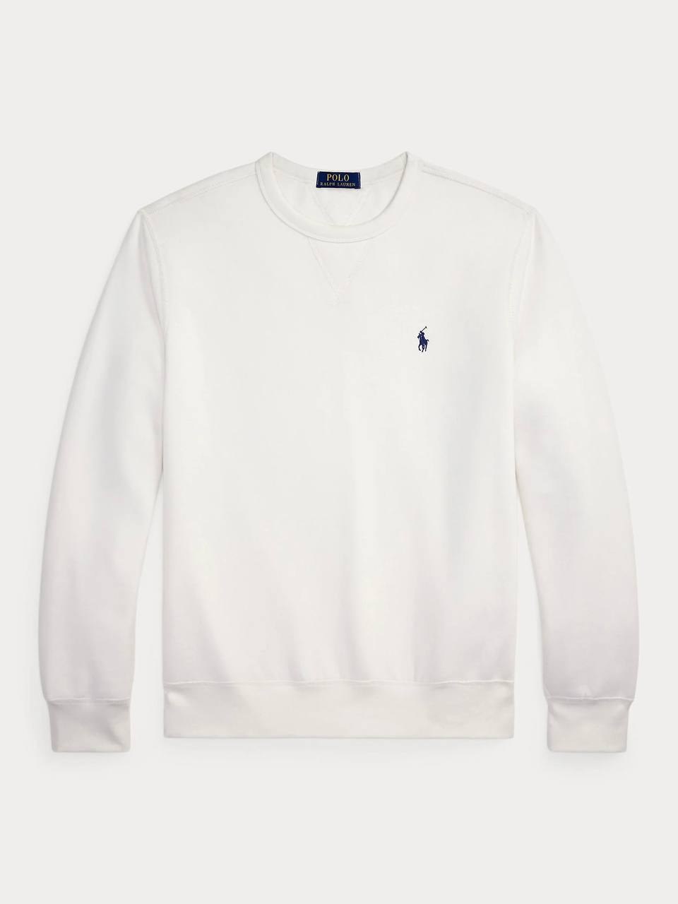 Sweat col rond Polo Ralph Lauren blanc cassé