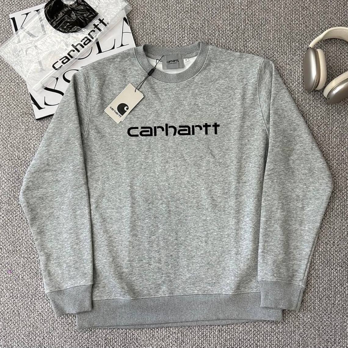 Sweatshirt Carhartt gris chiné à logo brodé
