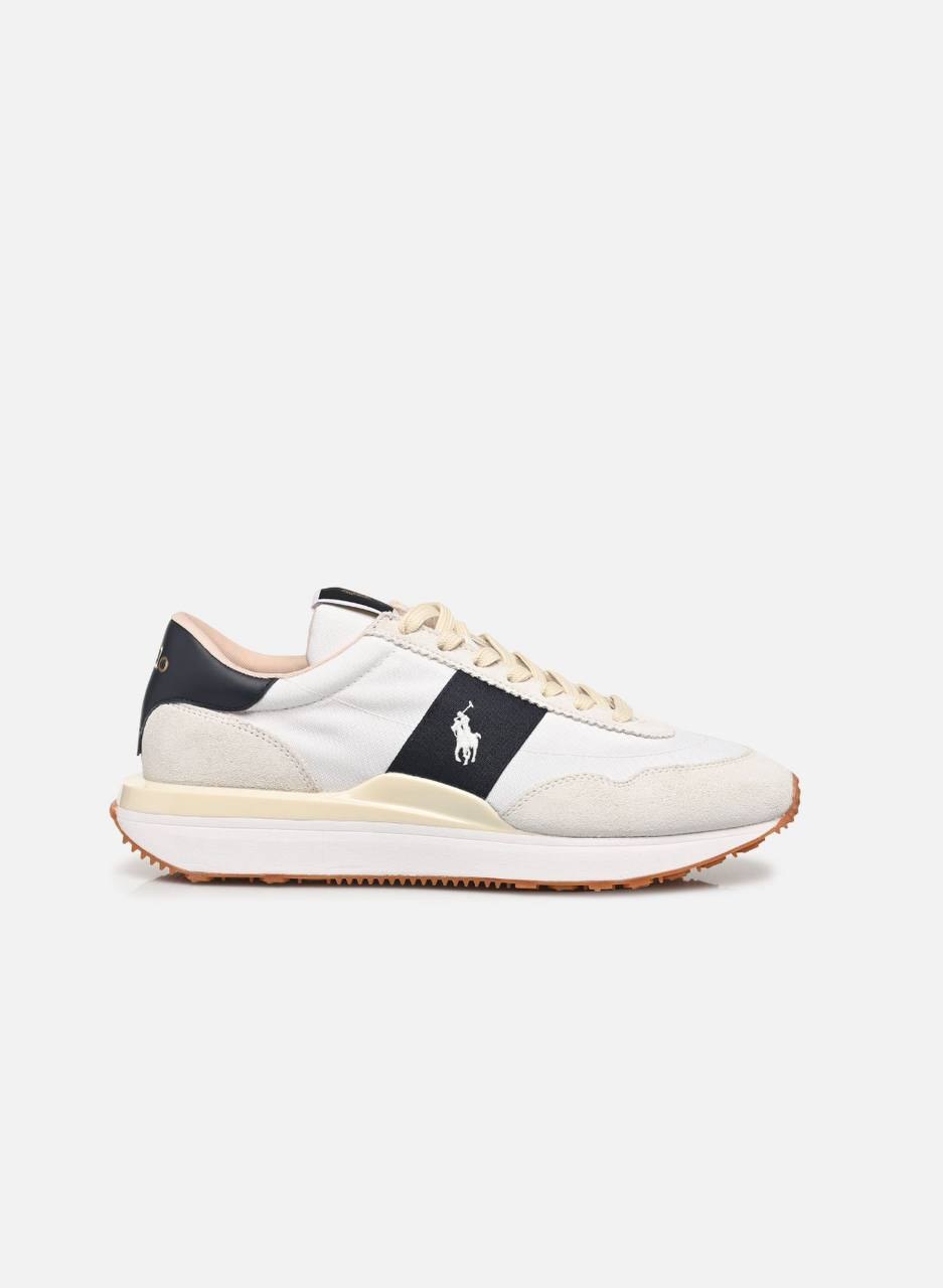 Baskets Ralph Lauren Train 89 blanches et bleu marine