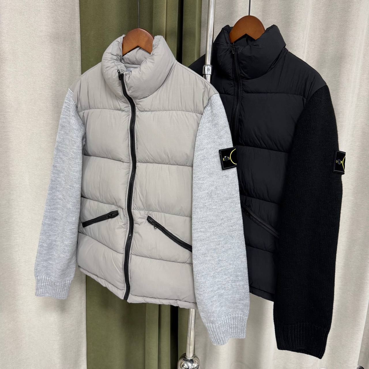 Cardigans zippés bi-matière Stone Island