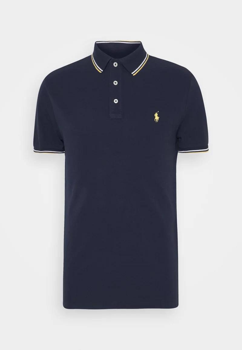 Polo Ralph Lauren bleu marine liseré blanc