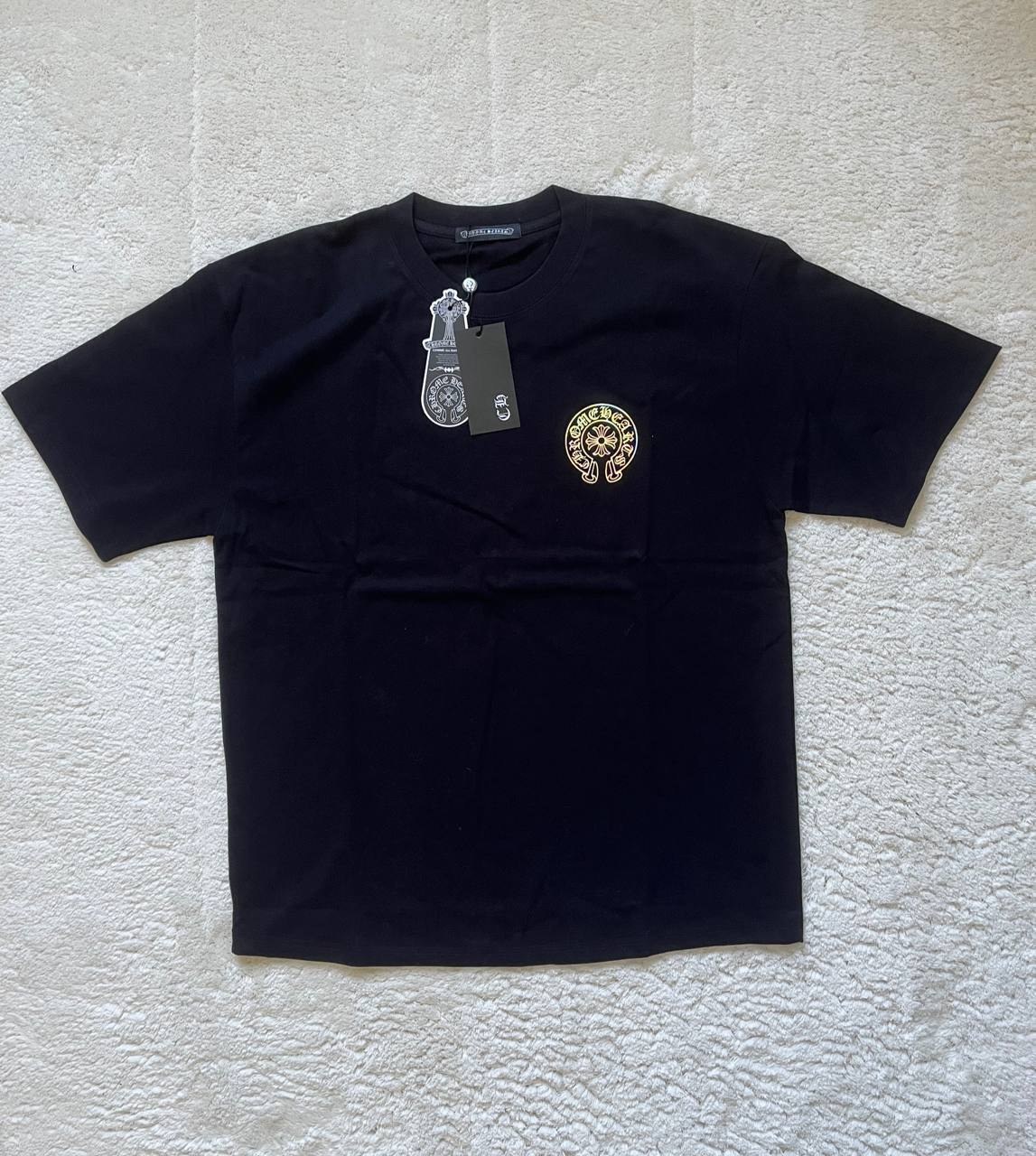 T-shirt Chrome Hearts noir logo fer à cheval poitrine
