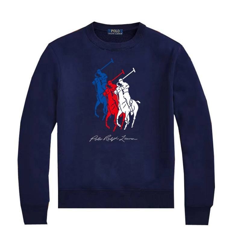 Sweat Polo Ralph Lauren bleu marine à triple poney