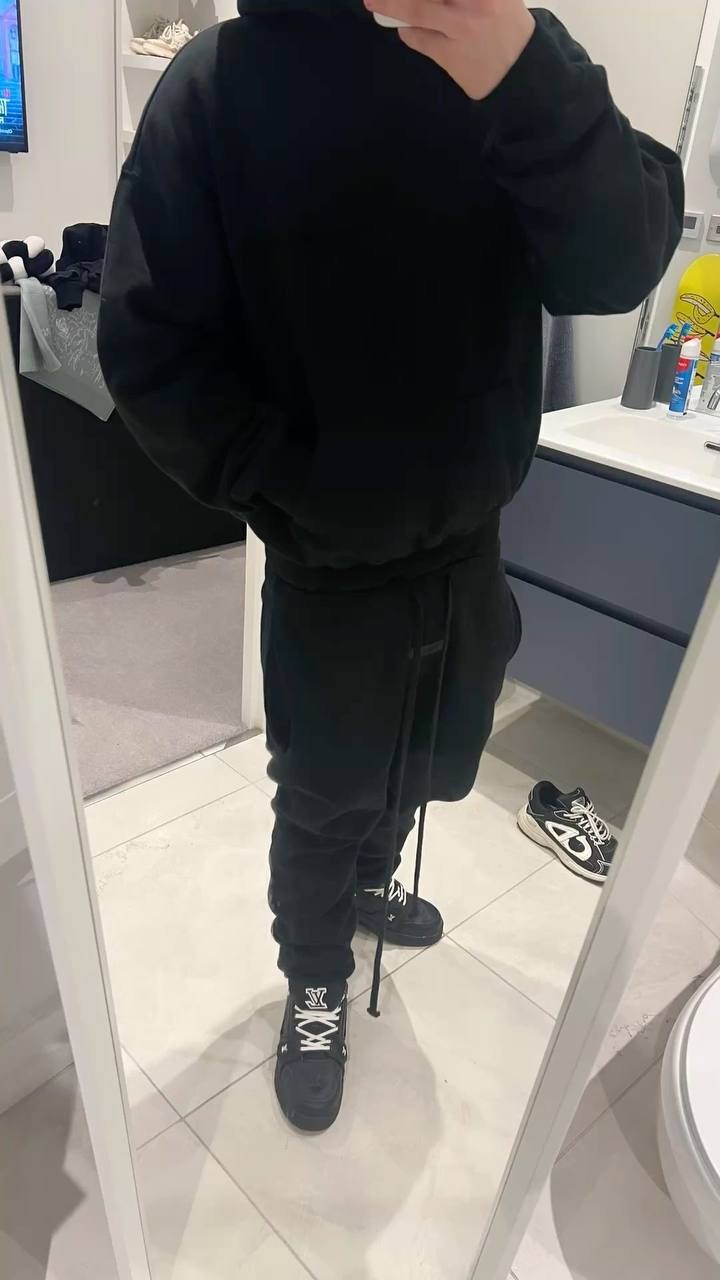 Survêtement noir Essentials Fear of God en molleton
