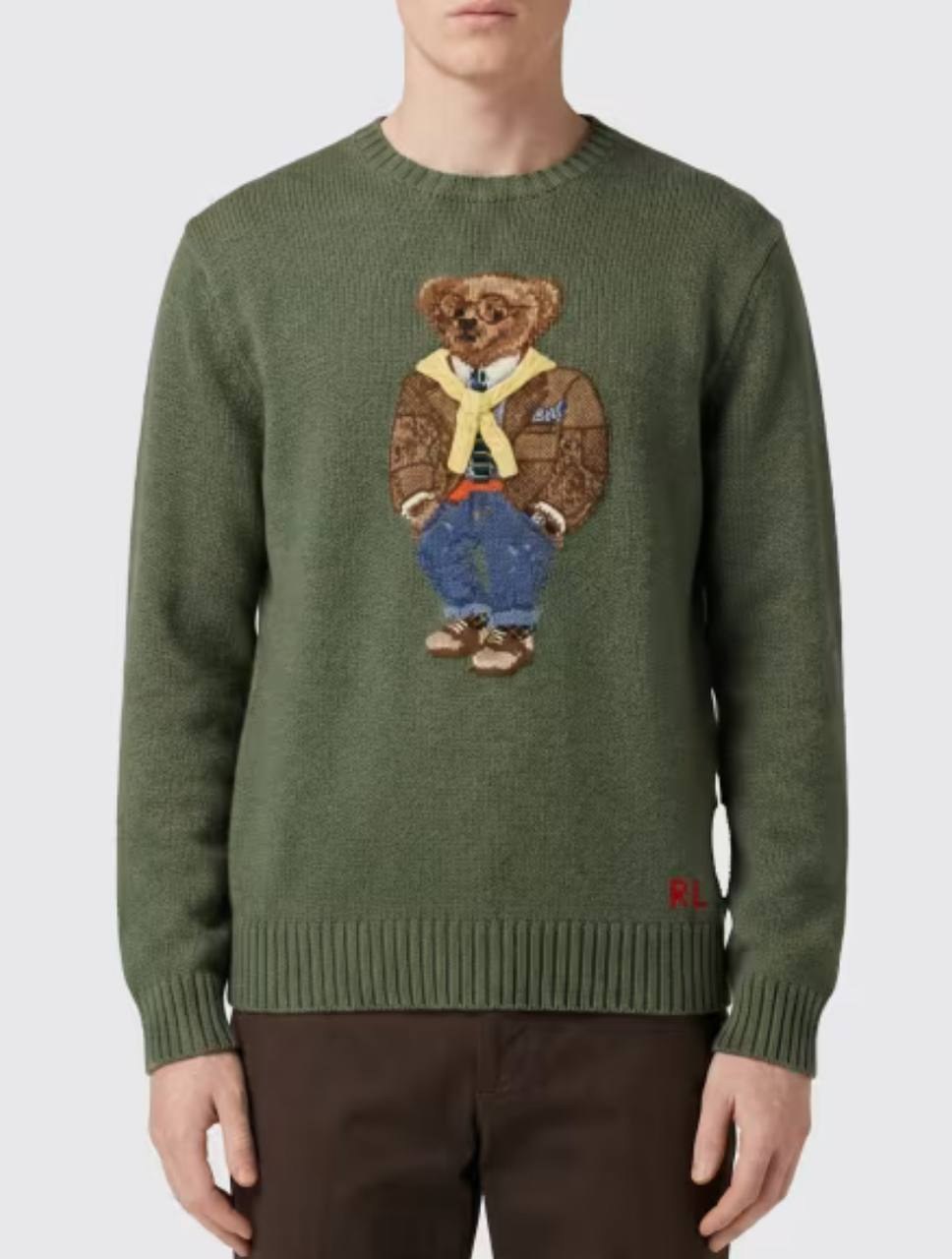 Pull Polo Ralph Lauren Bear vert olive
