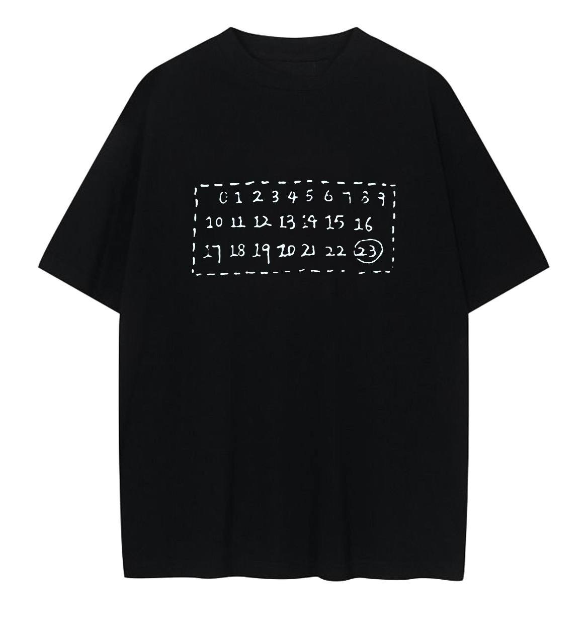 T-shirt Maison Margiela noir à logo numéroté