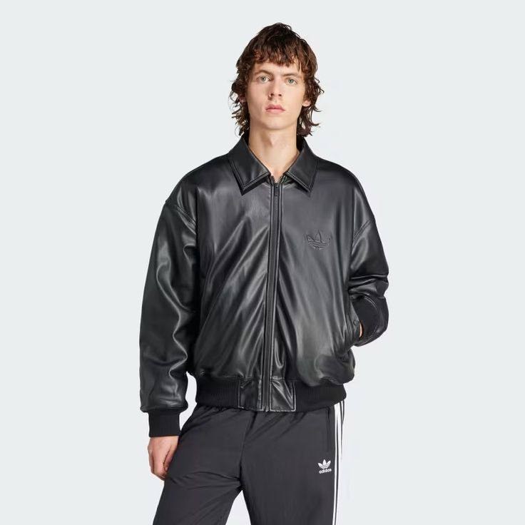Veste en cuir Adidas Originals