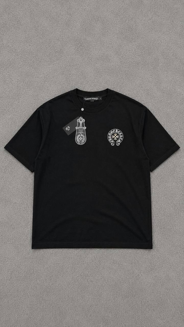 T-shirt noir Chrome Hearts motif fer à cheval