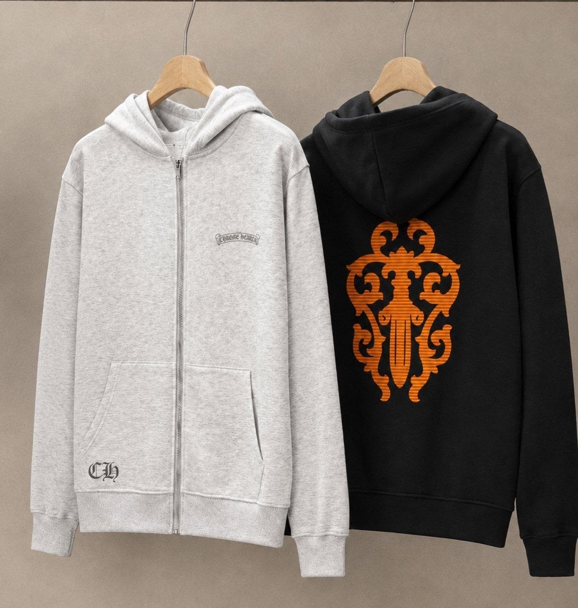 Sweat zippé à capuche Chrome Hearts