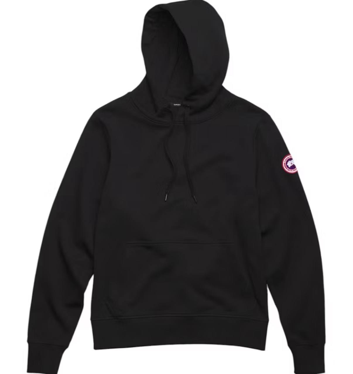 Sweat à capuche Canada Goose noir avec logo badge