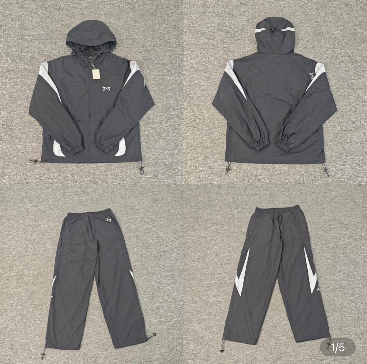 Survêtement technique à capuche Mertra gris