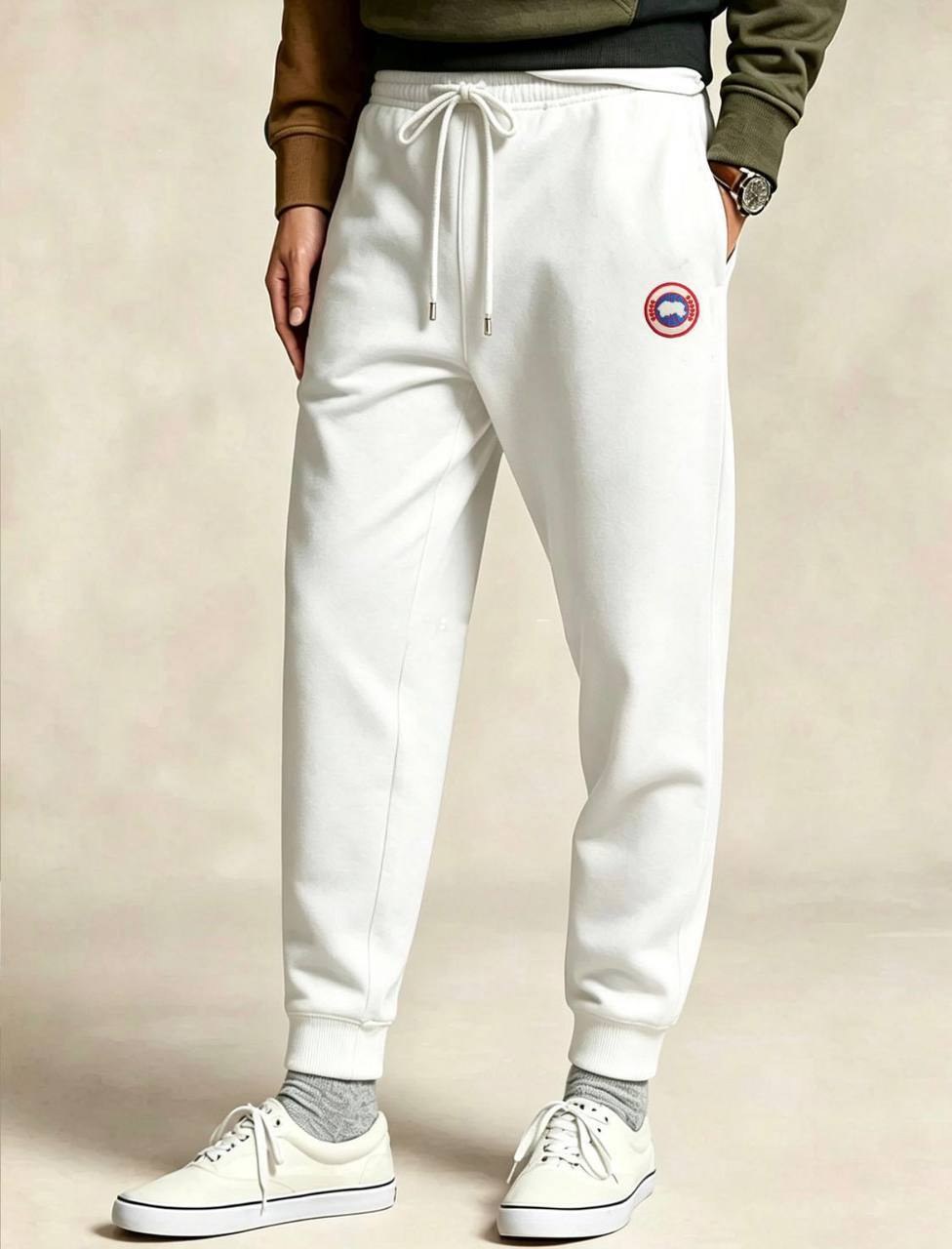 Pantalon de jogging Canada Goose blanc à logo