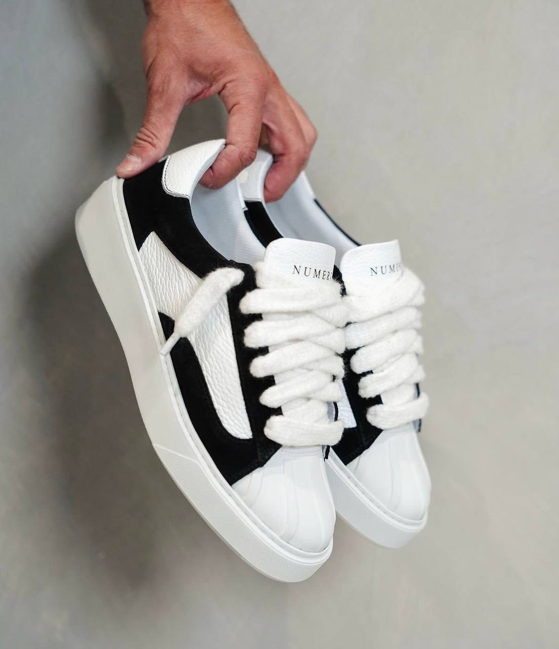 Baskets Numeris Eclipse noires et blanches