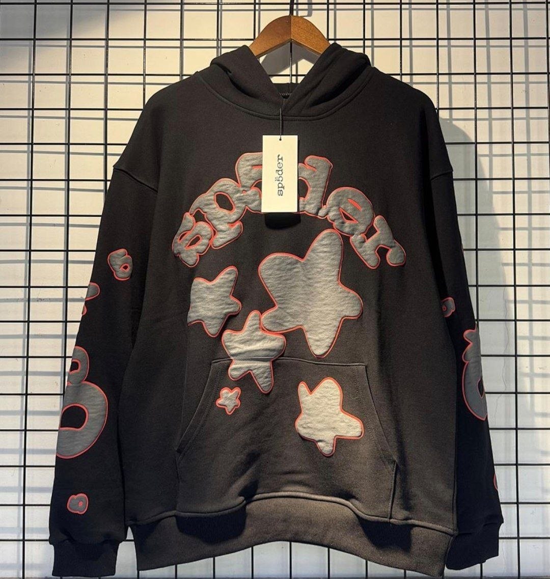 Sweat à capuche Sp5der noir à motifs étoiles