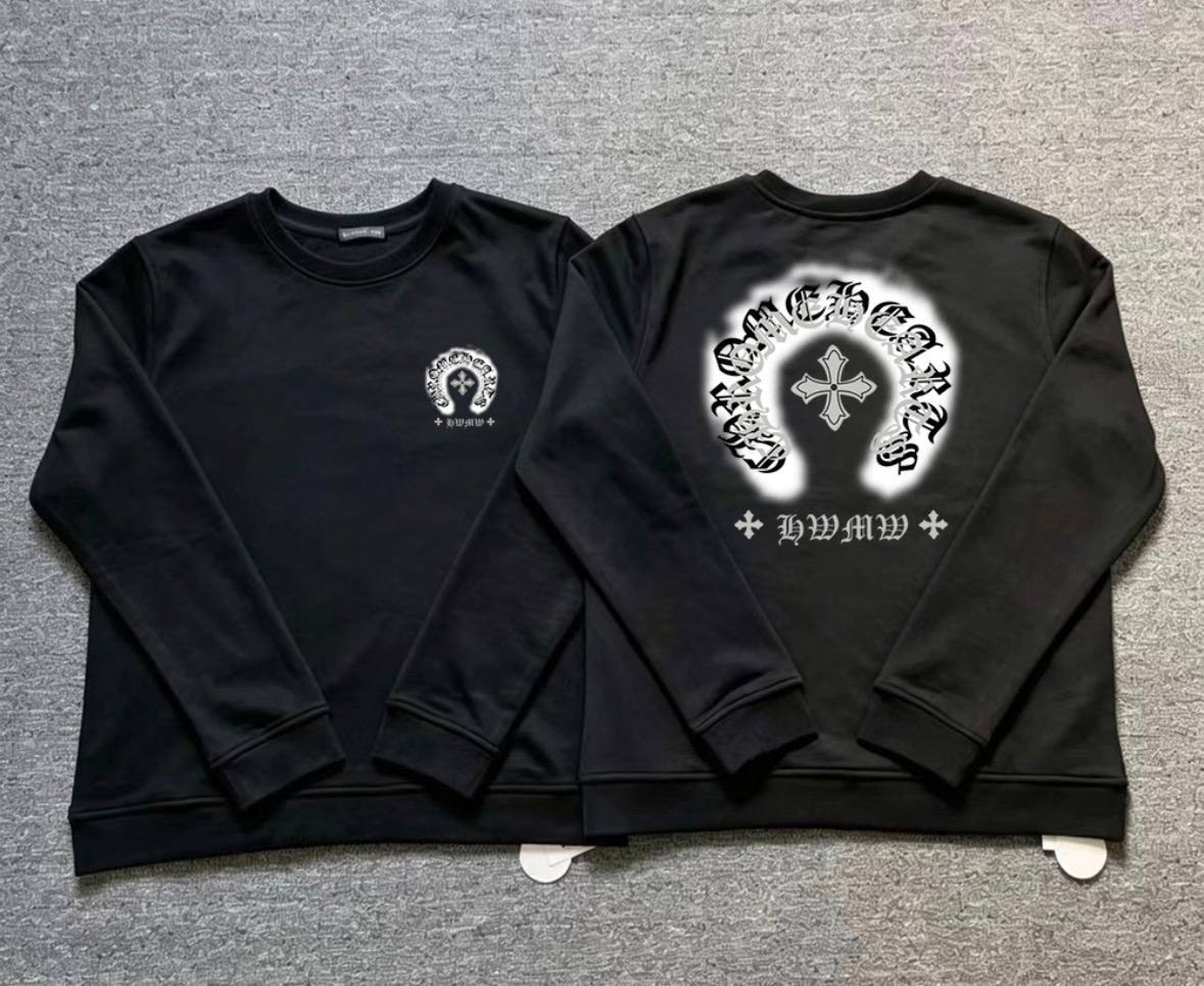 Sweat Chrome Hearts col rond fer à cheval noir