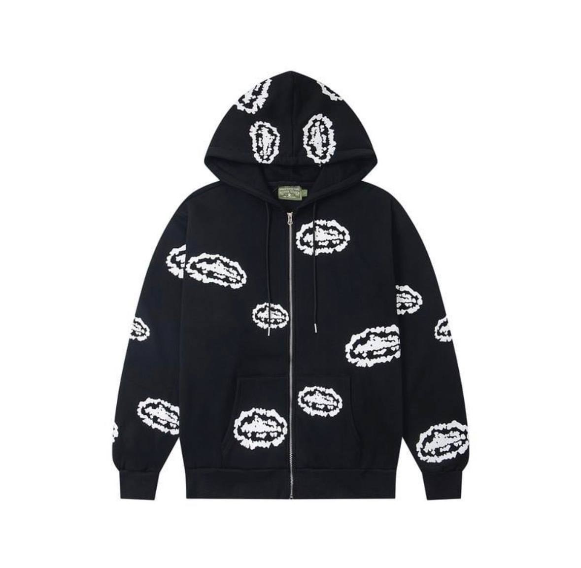 Sweat zippé à capuche Corteiz x Denim Tears noir