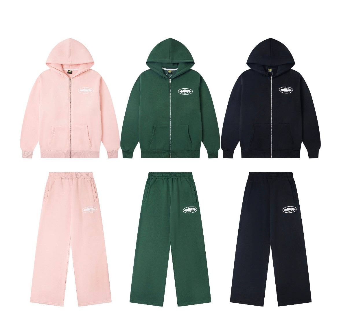 Survêtements Corteiz zippés unis avec logo