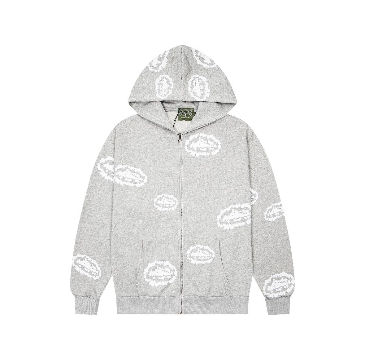 Sweat zippé à capuche Corteiz x Denim Tears gris