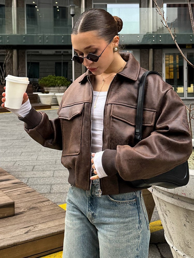Veste légère en cuir