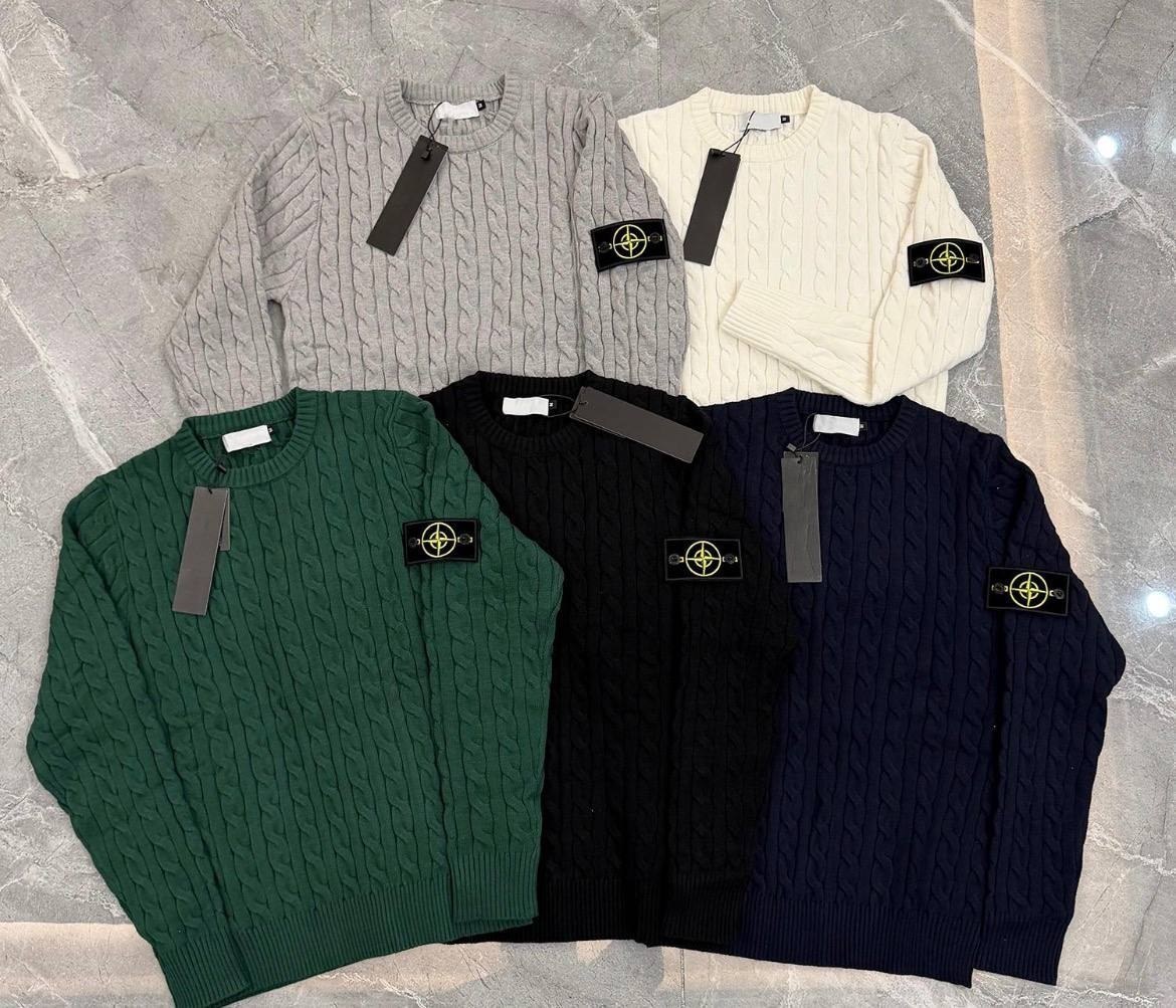 Pulls en maille torsadée Stone Island