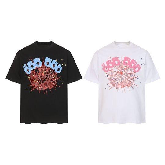 T-shirt Sp5der 555555 motif toile d'araignée