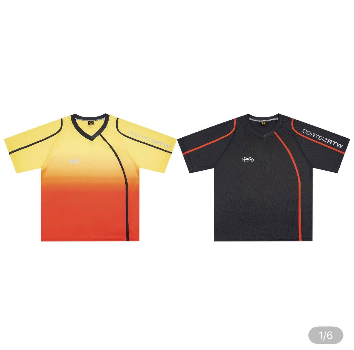 Maillot Corteiz RTW col V bicolore